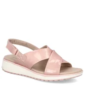 Sandały damskie - Komfortowe sandały na rzep - CAPRICE 9-28703-42 RÓŻOWE - miniaturka - grafika 1