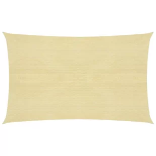 vidaXL Żagiel przeciwsłoneczny, 160 g/m, beżowy, 3x5 m, HDPE vidaXL - Parasole ogrodowe - miniaturka - grafika 1