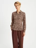 Bluzki damskie - BGN Bluzka w kolorze beżowo-brązowym - miniaturka - grafika 1
