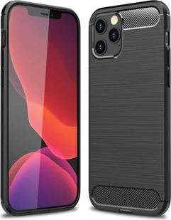 Ochronne etui na telefon komórkowy Apple iPhone 12 Pro Max Case Cover Carbon Optics Black - Etui i futerały do telefonów - miniaturka - grafika 1