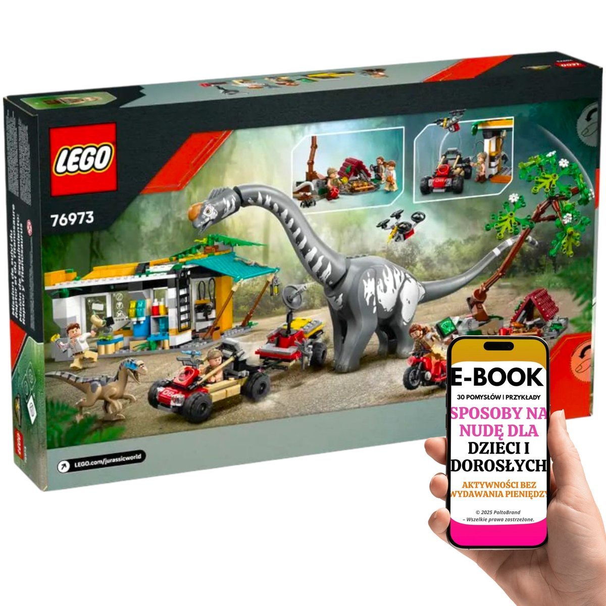LEGO PREZENT URODZINOWY – LEGO Jurassic World – Tytanozaur i Raptor • zestaw z dinozaurami i przygodą Lego Na Święta Dla Dziecka + EBOOK-3