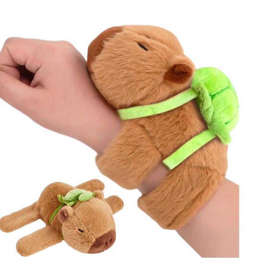 Opaska Pluszowa na Rękę Kapibara z Żółwiem Maskotka Słodki Prezent
