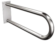 Akcesoria łazienkowe - Massi Uchwyt łazienkowy półokrągły stały srebrny - miniaturka - grafika 1