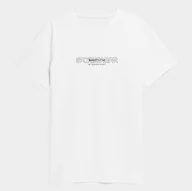 Koszulki męskie - 4F T-shirt z nadrukiem "Sportswear" biały męski 100% Bawełna XXL - miniaturka - grafika 1