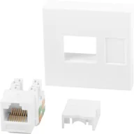 Gniazdka elektryczne - LEDart LANBERG LANBERG LANBERG WS-4545-RJ45K-W - miniaturka - grafika 1