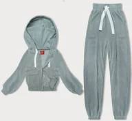 Komplety damskie - KOMPLET DRESOWY W PRĄŻKI MIĘTOWY (AMG-335A) - LHD - miniaturka - grafika 1