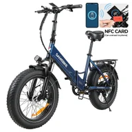 Rowery elektryczne - Składany rower elektryczny SAMEBIKE LOTDM200-II, silnik 750W, bateria 48V 13Ah, grube opony 20*4 cali - Niebieski - miniaturka - grafika 1
