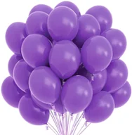 Balony i akcesoria - Balony pastelowe, matowe, fioletowy, plum 50 szt. - miniaturka - grafika 1
