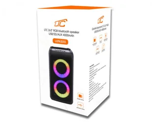 Głośnik bluetooth LTC  RGB 2x3`` USB/SD/AUX 4000mAh - Głośniki przenośne - miniaturka - grafika 3
