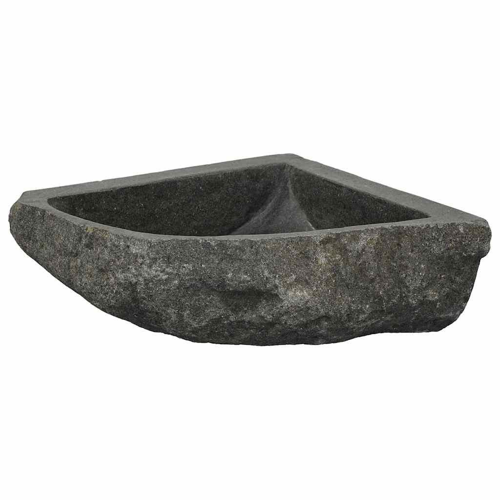 vidaXL Narożny zlew wiszący Szary (30-37) x (30-37) x 12 cm