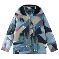 Kurtki i płaszcze dla chłopców - Dziecięca kurtka softshellowa Reima Vantti Rozmiar dziecięcy: 116 / Kolor: niebieski/biały - miniaturka - grafika 1