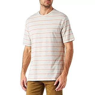 Koszulki męskie - Mavi T-shirt męski w paski, Peach Pearl, L - grafika 1