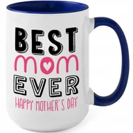 Kubki - Kubek XXL Granatowy BEST MOM EVER Prezent Dla Mamy Urodziny Wiele Wzorów - miniaturka - grafika 1