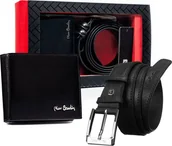 Paski - Pierre Cardin Zestaw prezentowy: skórzany portfel i pasek męski - miniaturka - grafika 1