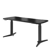 Biurka gamingowe - Biurko gamingowe elektryczne z regulowanym blatem O'DESQUE czarne - miniaturka - grafika 1