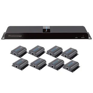 IC INTRACOM IC INTRACOM techly HDMI 1x8 Extender Splitter over CAT6/6a/7 50m with IR pass-back IDATA EX-HL81TY - Konwertery sieciowe i transceivery - miniaturka - grafika 3
