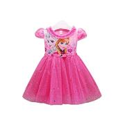Stroje karnawałowe - Suning Dzieci Dziewczyna Frozen Elsa Anna Lato Księżniczka Tiul Tutu Sukienka Party Wzburzyć Cosplay Costume_s Różowy 5-6 Years - miniaturka - grafika 1