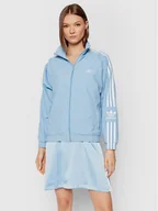 Kurtki damskie - Adidas Kurtka przejściowa adicolor Classics Lock-Up Track H20541 Niebieski Regular Fit - miniaturka - grafika 1