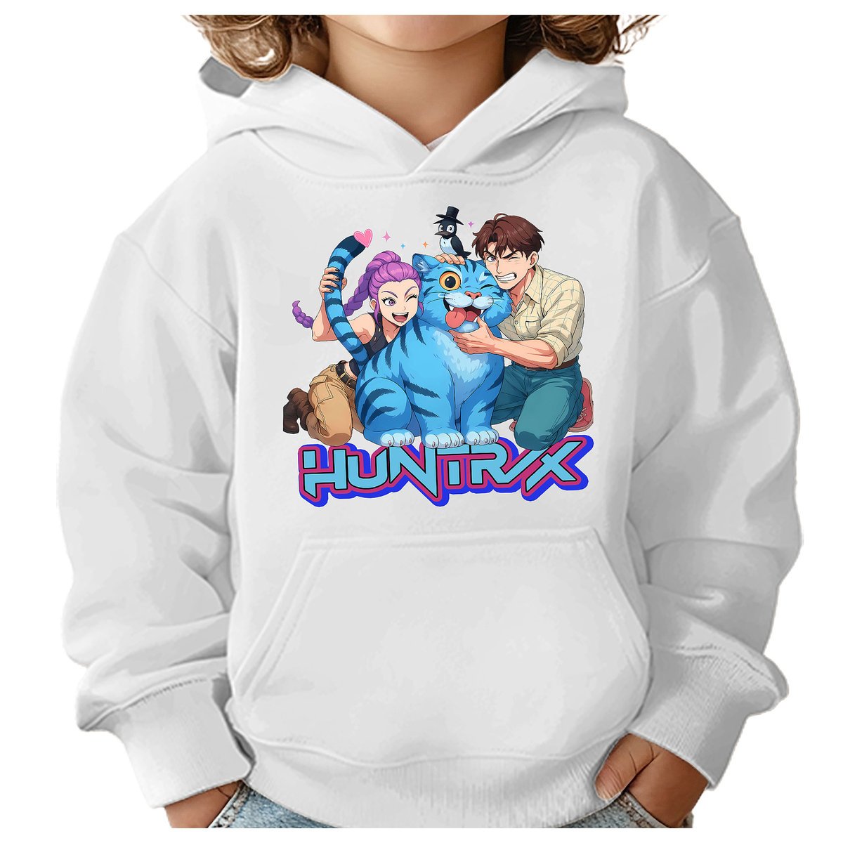 BLUZA DZIECIĘCA KPOP DEMON HUNTERS HUNTRIX 146-152 Z KAPTUREM BAWEŁNIANA