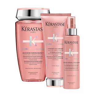 Kerastase Chroma Absolu Riche, zestaw do włosów koloryzowanych, szampon + odżywka + termoochrona - Zestawy kosmetyków damskich - miniaturka - grafika 1