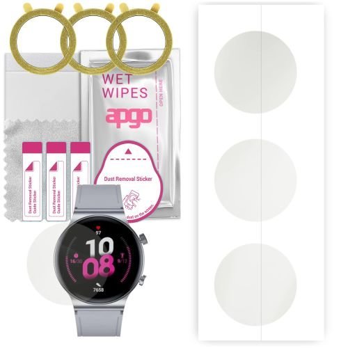 3x folia ochronna hydrożelowa MATOWA do Kumi GT5 Pro - apgo Smartwatch Hydrogel MATTE Protection Ochrona na ekran smartwatcha