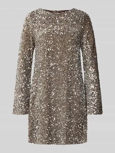 Sukienka koktajlowa o dopasowanym kroju z cekinowym obszyciem model ‘KAM’ - Sukienki - miniaturka - grafika 1