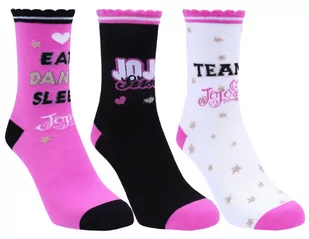 3X Różowo-Czarne Skarpetki Jojo Siwa - Skarpetki dla dzieci - miniaturka - grafika 1