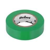 Taśmy izolacyjne i naprawcze - REBEL Taśma izolacyjna klejąca REBEL (0,13 mm x 19 mm x 10 yd) zielona NAR0427 - miniaturka - grafika 1