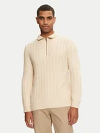 Swetry męskie - Wrangler Sweter 112357290 Écru Regular Fit - miniaturka - grafika 1