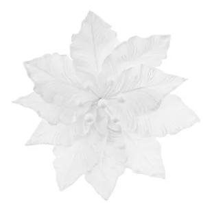 Ozdoba Świąteczna Kwiat Biały Przypinka 28X25Cm - Ozdoby bożonarodzeniowe - miniaturka - grafika 1