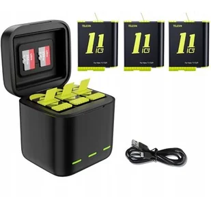 Ładowarka trójkanałowa Box Telesin + 3 akumulatory do GoPro Hero 10 / 9 (GP-BNC-902-B) - Akcesoria do kamer sportowych Ładowarka trójkanałowa Box Telesin + 3 akumulatory do GoPro Hero 10 / 9 (GP-BNC-902-B) - Akcesoria do kamer sportowych - miniaturka - grafika 1