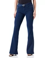 Spodnie damskie - Pinko Flora Flare Jeggings Jeansy damskie, Pja_Wash Płukać Granatowy, 28 - miniaturka - grafika 1
