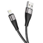 Kable USB - Hoco kabel USB do Iphone Lightning 8-pin 2,4A Blessing X57 1 metr czarny - miniaturka - grafika 1