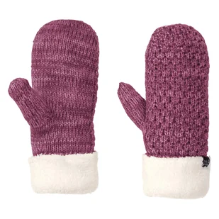 Damskie Rękawiczki JACK WOLFSKIN HIGHLOFT KNIT MITTEN WOMEN 1908001-2094 – Fioletowy - Rękawiczki - miniaturka - grafika 1