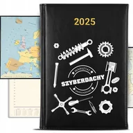 Kalendarze - KALENDARZ 2025 Książkowy Czarny Planer Warsztat Samochodowy Nazwa KREATOR - miniaturka - grafika 1