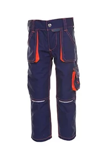 Planam Dziecięce spodnie strażackie  Basalt, trwałe i nowoczesne, 110, morski/pomarańczowy 6111110 - Spodnie i spodenki dla chłopców - miniaturka - grafika 1