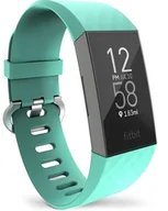 Akcesoria do smartwatchy - PASEK DO ZEGARKA Fitbit Charge 3/4 SILIKON ZIELONY MIĘTOWY WODOODPORNY S - miniaturka - grafika 1