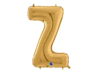 Balony i akcesoria - Balon foliowy złota litera Z - 66 cm - 1 szt. - miniaturka - grafika 1