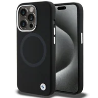 Etui i futerały do telefonów - Etui BMW Signature Liquid Silicone MagSafe na iPhone 15 Pro - czarne - miniaturka - grafika 1