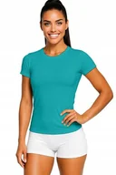 Koszulki i topy damskie - Koszulka Damska Termoaktywna Szybkoschnąca Treningowa Turkusowa L - miniaturka - grafika 1