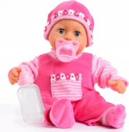 Lalki dla dziewczynek - Lalka Interaktywna Bobas Mówiąca Ze Smoczkiem Butelką I Czapką 38 CM - miniaturka - grafika 1