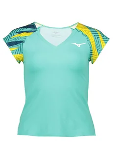 Mizuno Koszulka sportowa w kolorze turkusowym - Koszulki sportowe damskie - miniaturka - grafika 1