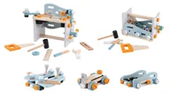 Zabawy w naśladowanie dorosłych - MINI WARSZTAT STÓŁ NARZĘDZIOWY DREWNIANY ZESTAW KONSTRUKCYJNY 52 ELEMENTY ECOTOYS - miniaturka - grafika 1