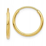 Biżuteria dla dzieci - PIĘKNE ZŁOTE KOLCZYKI KÓŁKA KOŁA 585 14KT - miniaturka - grafika 1