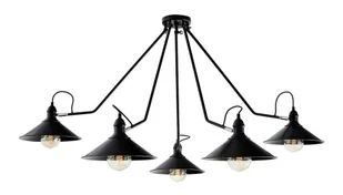 Kaspa Lampa sufitowa Hats 5 czarna 10501506 - Lampy sufitowe - miniaturka - grafika 1