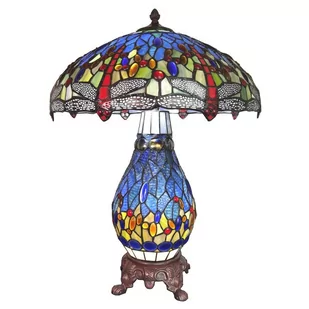 Clayre & Eef Stołowa Lampa Tiffany Duża Clayre & Eef 5LL-6186 - Lampy stojące - miniaturka - grafika 1