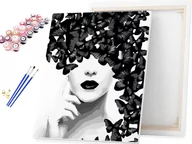 Malowanie po numerach - Malowanie po numerach Kobieta i Motyle Abstrakcja / beliart - miniaturka - grafika 1