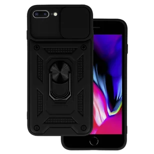 pokrowiec etui pancerne Slide Camera Armor Case czarne do APPLE iPhone 8 Plus - Etui i futerały do telefonów - miniaturka - grafika 1