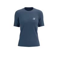 Koszulki sportowe damskie - COMPRESSPORT Koszulka biegowa damska PERFORMANCE SS T-SHIRT indigo - miniaturka - grafika 1