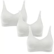 Biustonosze - Medela Damski M&nbra L WHI De Bundle (X3) Biustonosz, Biały, L, biały, L - miniaturka - grafika 1